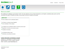 Tablet Screenshot of database.globalgap.org